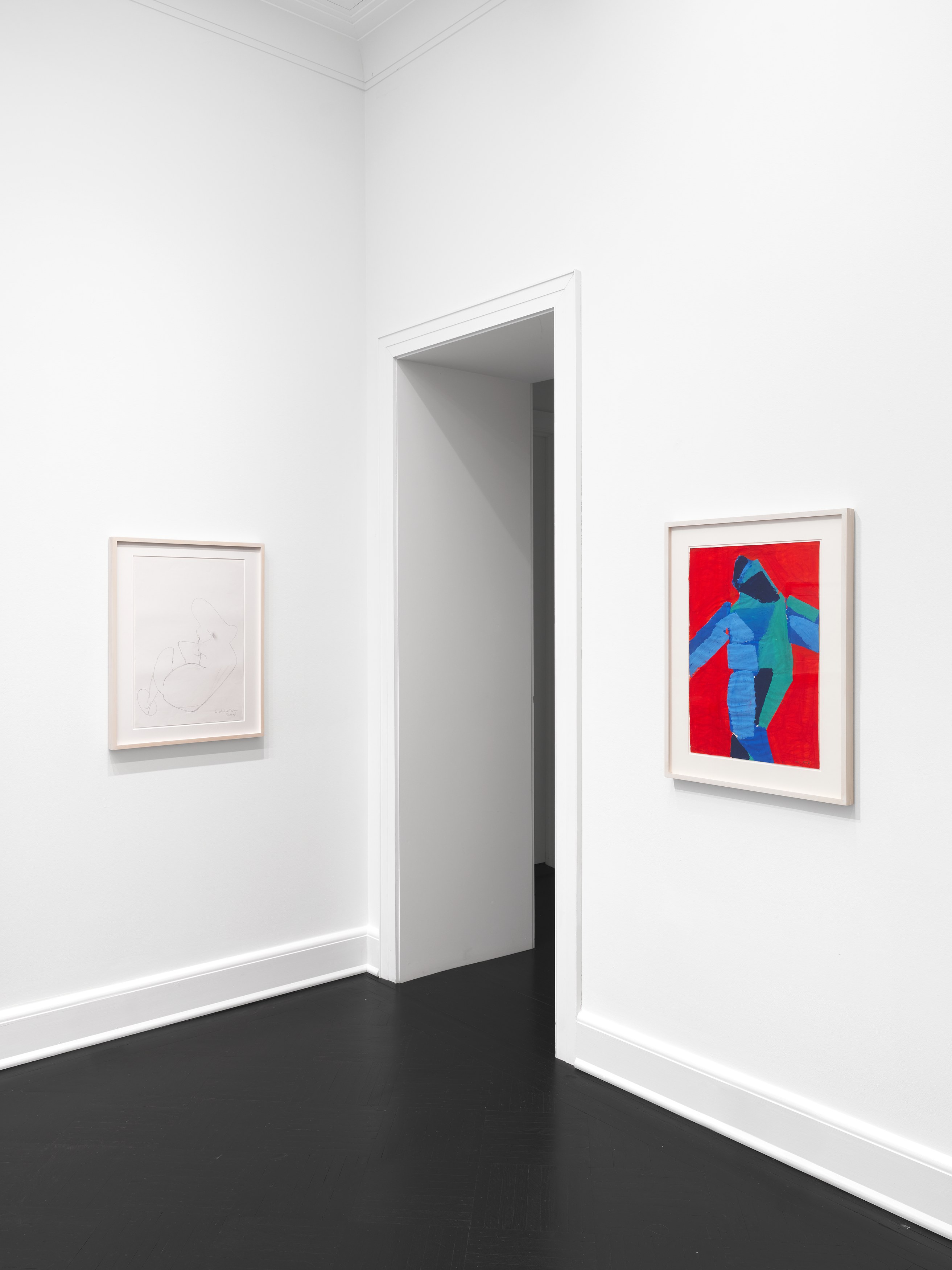 Maria Lassnig, Drawings at Petzel, photo 8