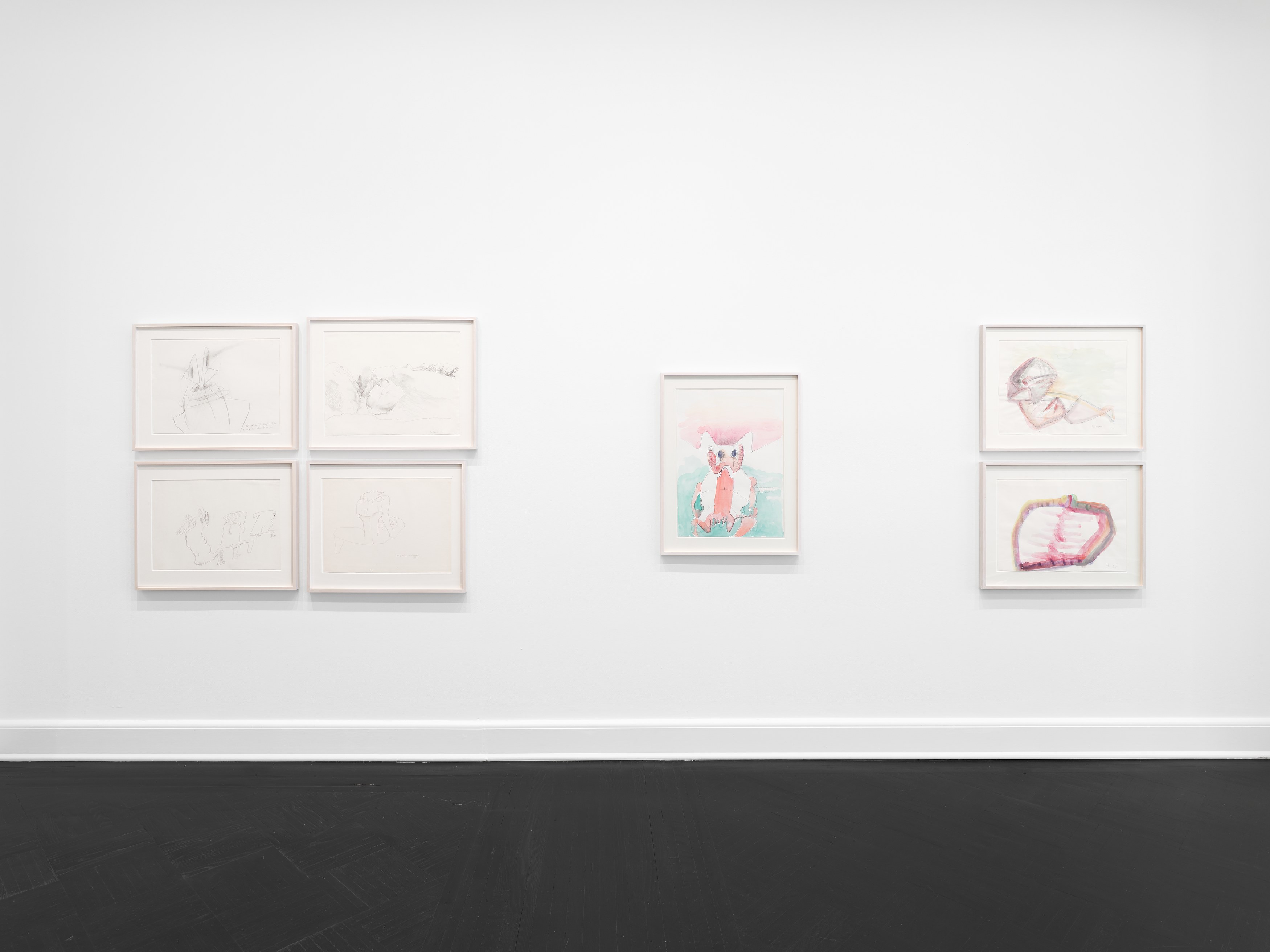 Maria Lassnig, Drawings at Petzel, photo 11