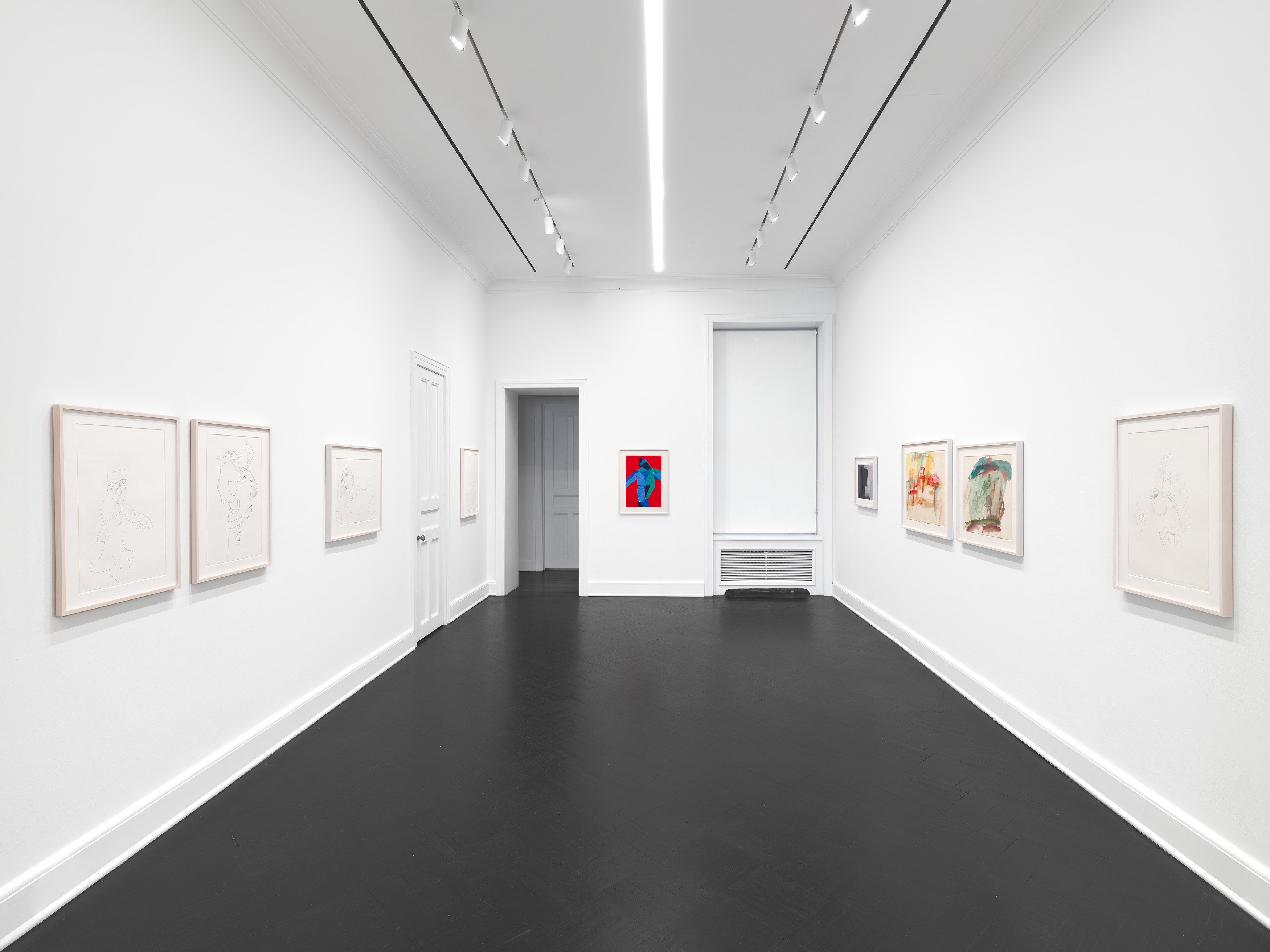 Maria Lassnig, Drawings at Petzel, photo 14