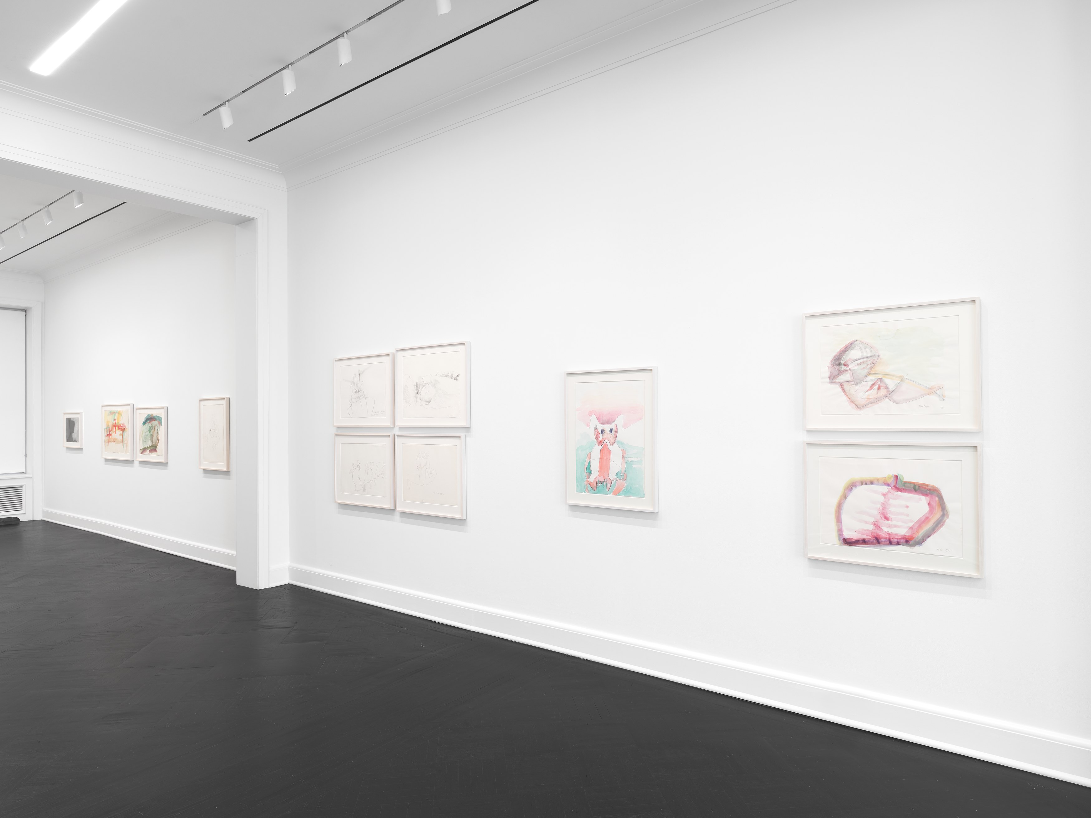 Maria Lassnig, Drawings at Petzel, photo 13