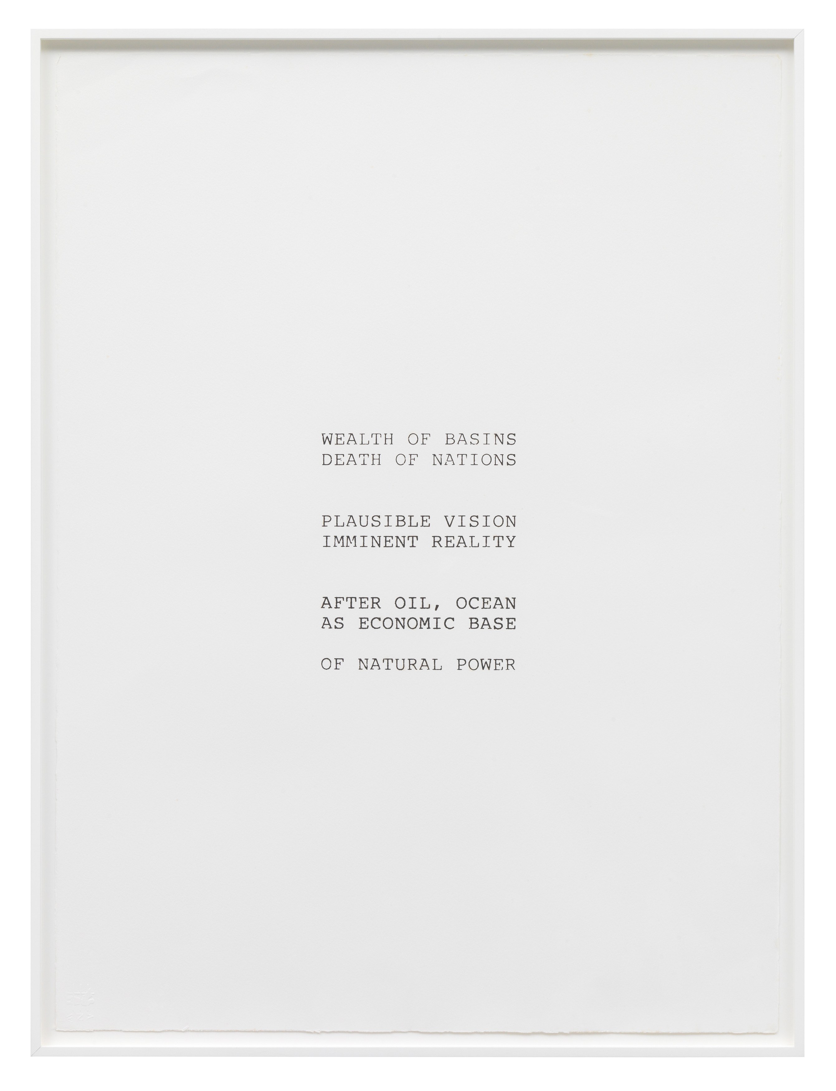 Peter Fend, <span style="font-family: courier, monospace; font-style: normal;">TO BE<br>BUILT</span> at Trautwein Herleth, photo 17
