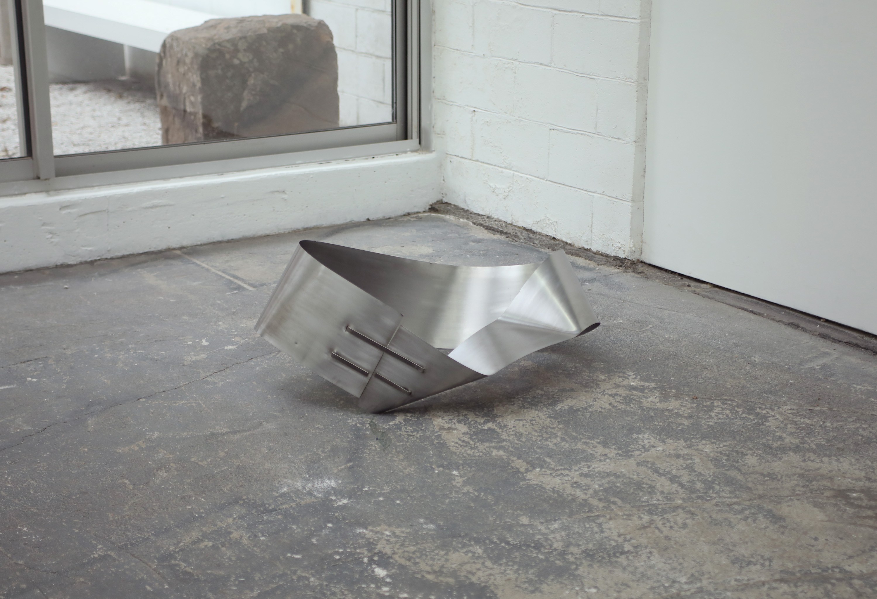 Mira Dayal, Steel Model of Paper Copy of Desk Top with Pencil Groove at Spencer Brownstone, photo 13