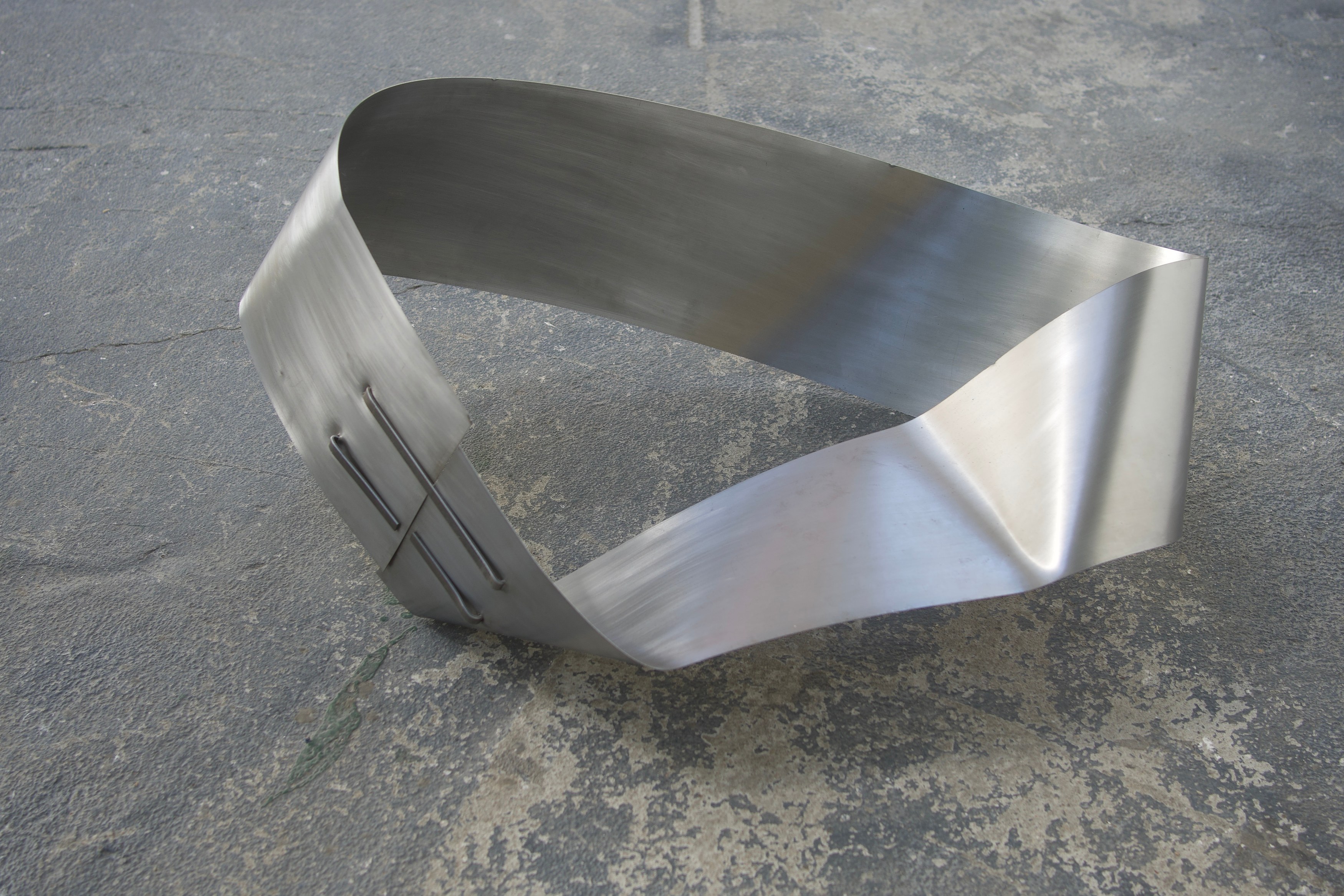 Mira Dayal, Steel Model of Paper Copy of Desk Top with Pencil Groove at Spencer Brownstone, photo 12