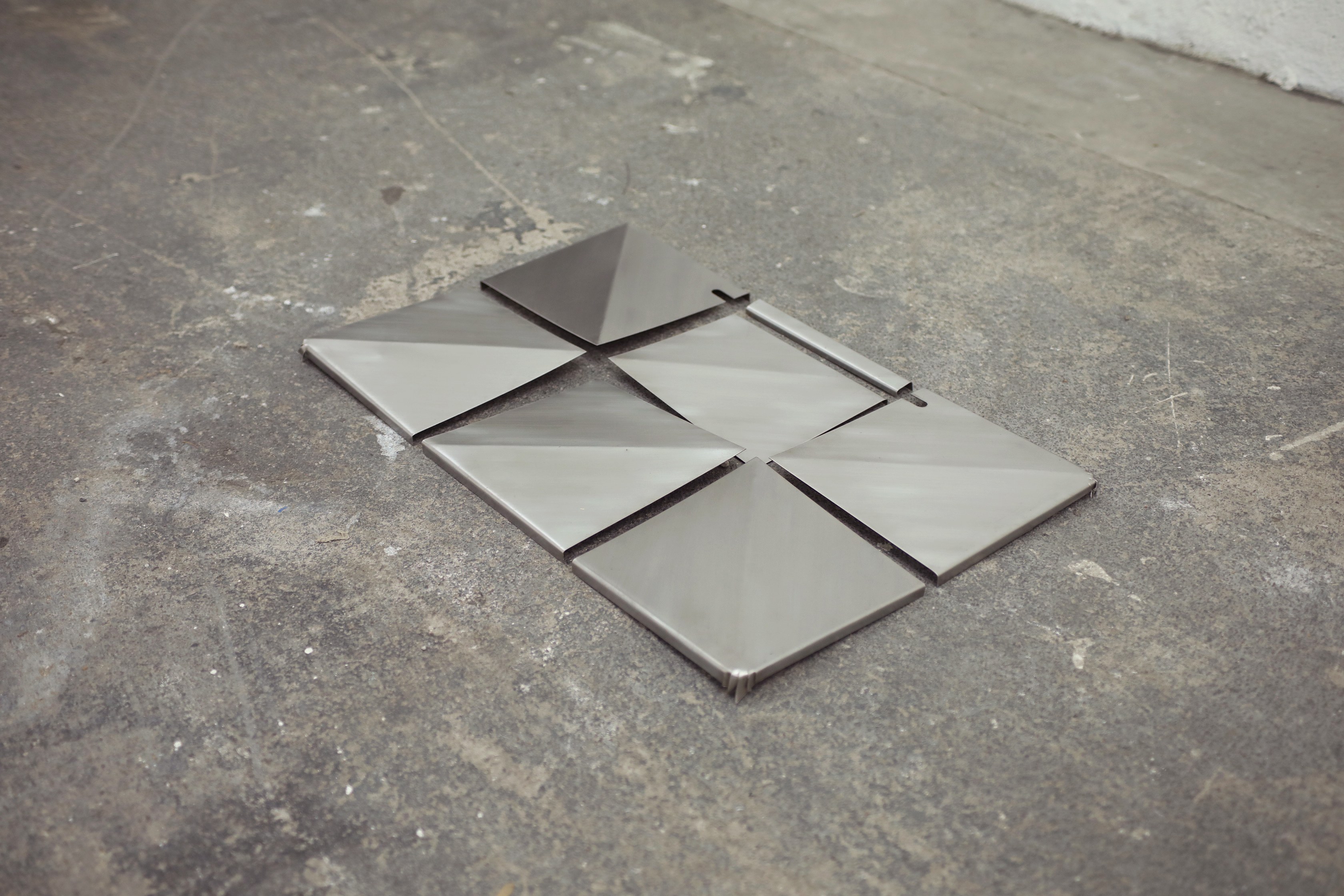 Mira Dayal, Steel Model of Paper Copy of Desk Top with Pencil Groove at Spencer Brownstone, photo 19