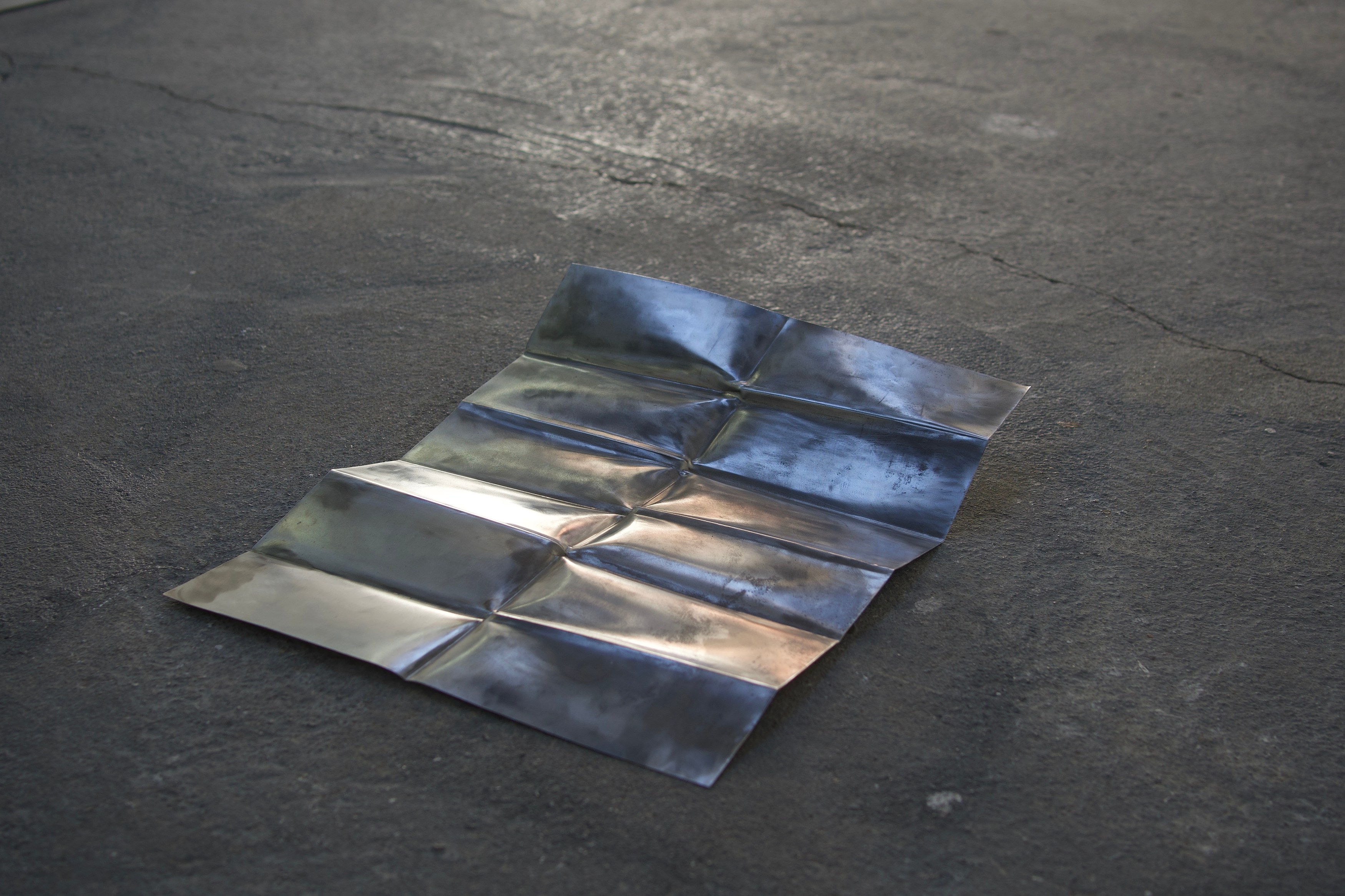 Mira Dayal, Steel Model of Paper Copy of Desk Top with Pencil Groove at Spencer Brownstone, photo 21