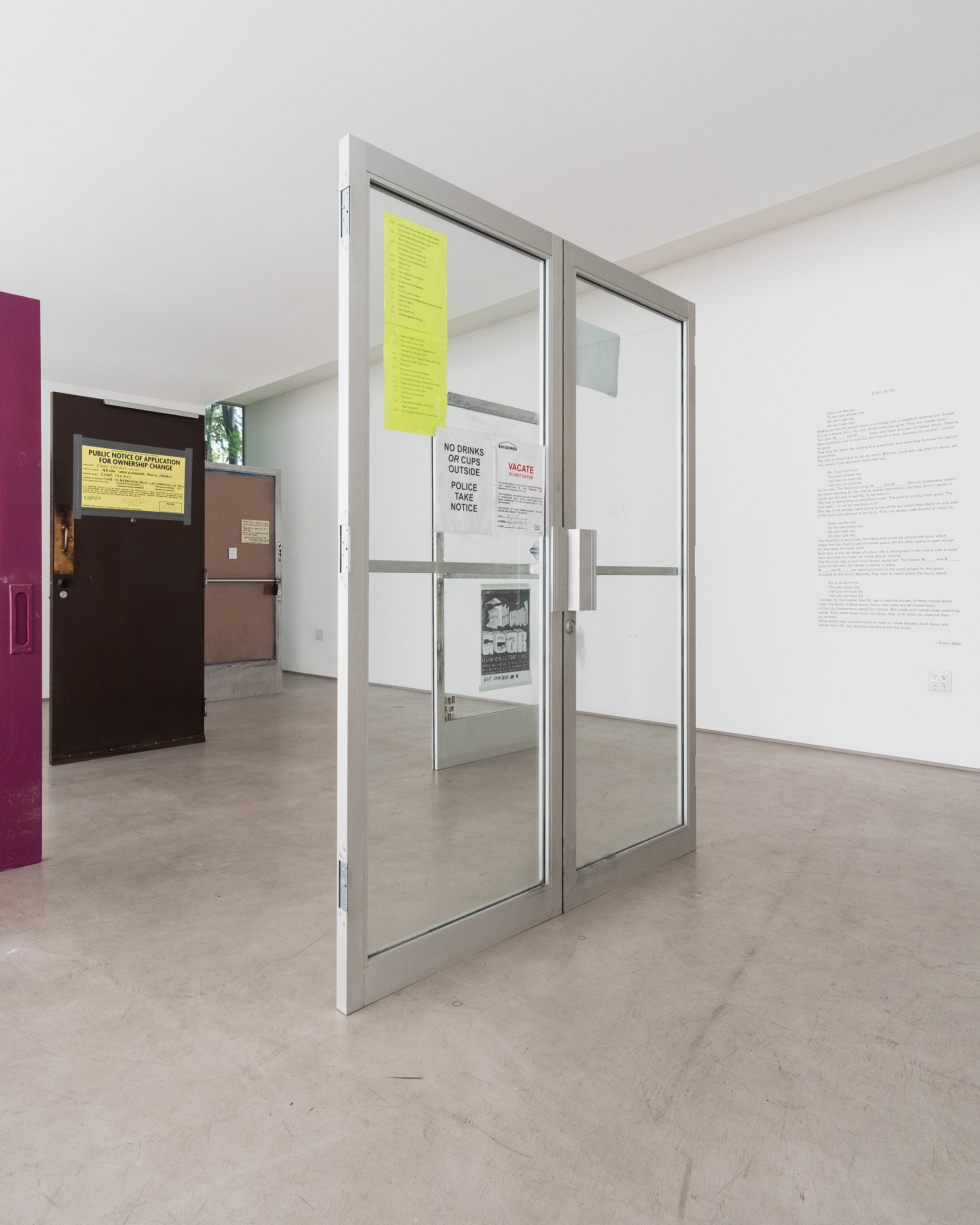 Fiona Connor, Closed Down Clubs at TV Bar, Berlin; Gidree Bawlee Foundation of Arts, Dhaka; 16/16, Lagos; Casa Pani, Mexico City; Honey's, New York; LAMYLAND, Paris; Caracol, São Paulo; Club All, Shanghai; Pejman Foundation, Tehran; Fig., Tokyo; Der TANK, Basel; SCHLOSS, Oslo; MAK Center f, photo 9