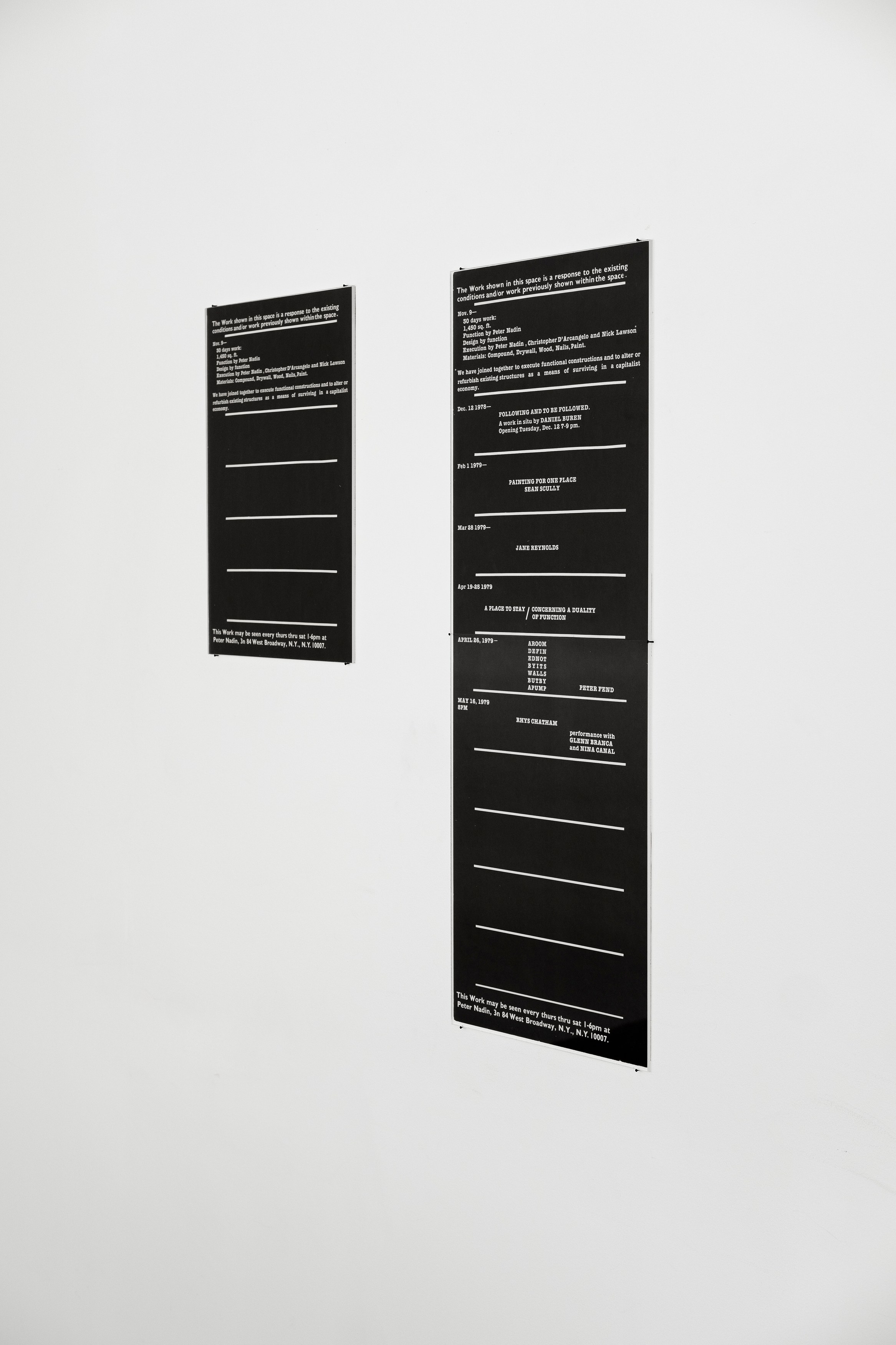 You may add or subtract from the work: On the work of Christopher D’Arcangelo and Michael Asher, You may add or subtract from the work: On the work of Christopher D’Arcangelo and Michael Asher at TV Bar, Berlin; Gidree Bawlee Foundation of Arts, Dhaka; 16/16, Lagos; Casa Pani, Mexico City; Honey's, New York; LAMYLAND, Paris; Caracol, São Paulo; Club All, Shanghai; Pejman Foundation, Tehran; Fig., Tokyo; Der TANK, Basel; SCHLOSS, Oslo; MAK Center f, photo 16