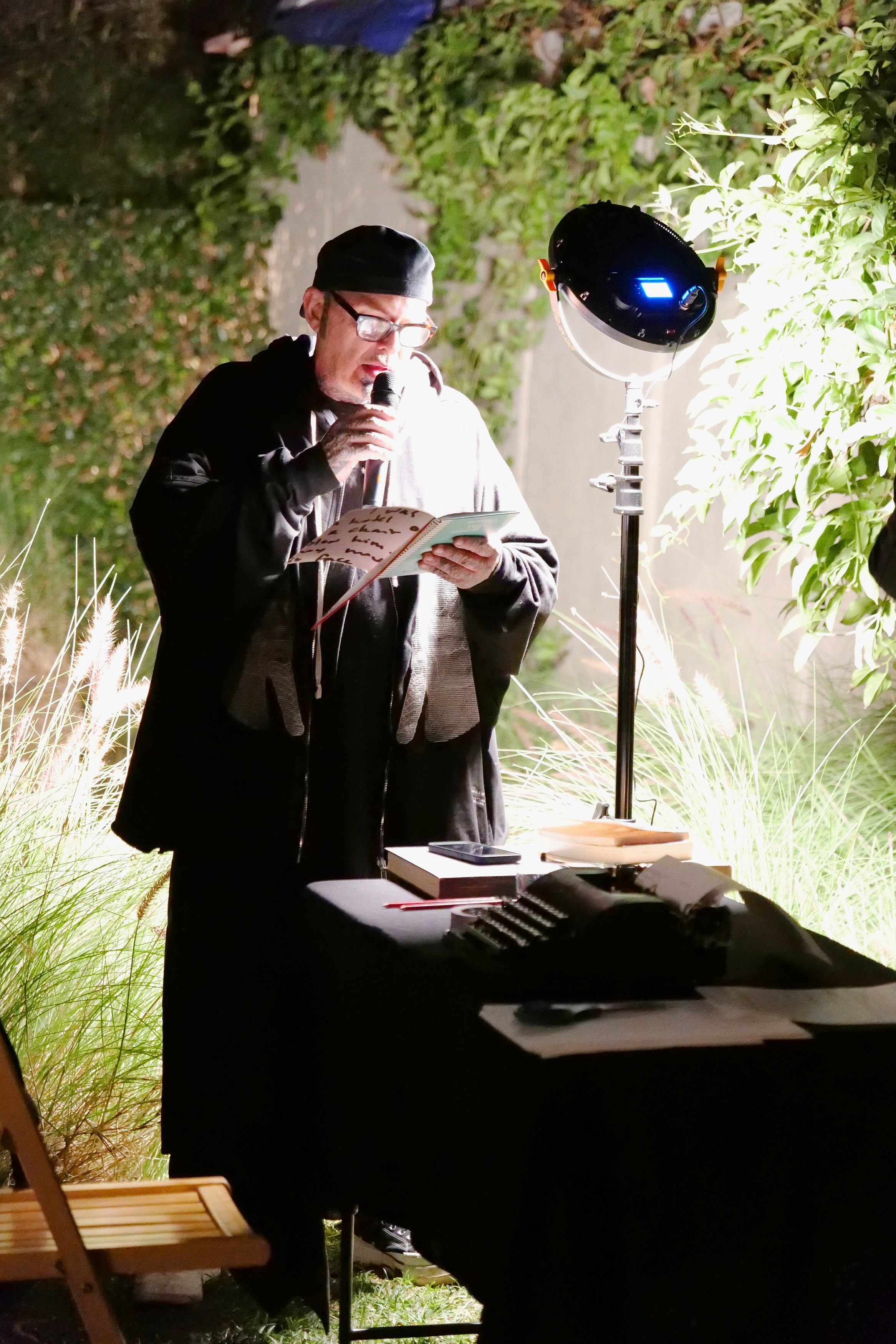 Ron Athey, Gifts of the Spirit: Automatic Writing Workshop and Performance at TV Bar, Berlin; Gidree Bawlee Foundation of Arts, Dhaka; 16/16, Lagos; Casa Pani, Mexico City; Honey's, New York; LAMYLAND, Paris; Caracol, São Paulo; Club All, Shanghai; Pejman Foundation, Tehran; Fig., Tokyo; Der TANK, Basel; SCHLOSS, Oslo; MAK Center f, photo 2