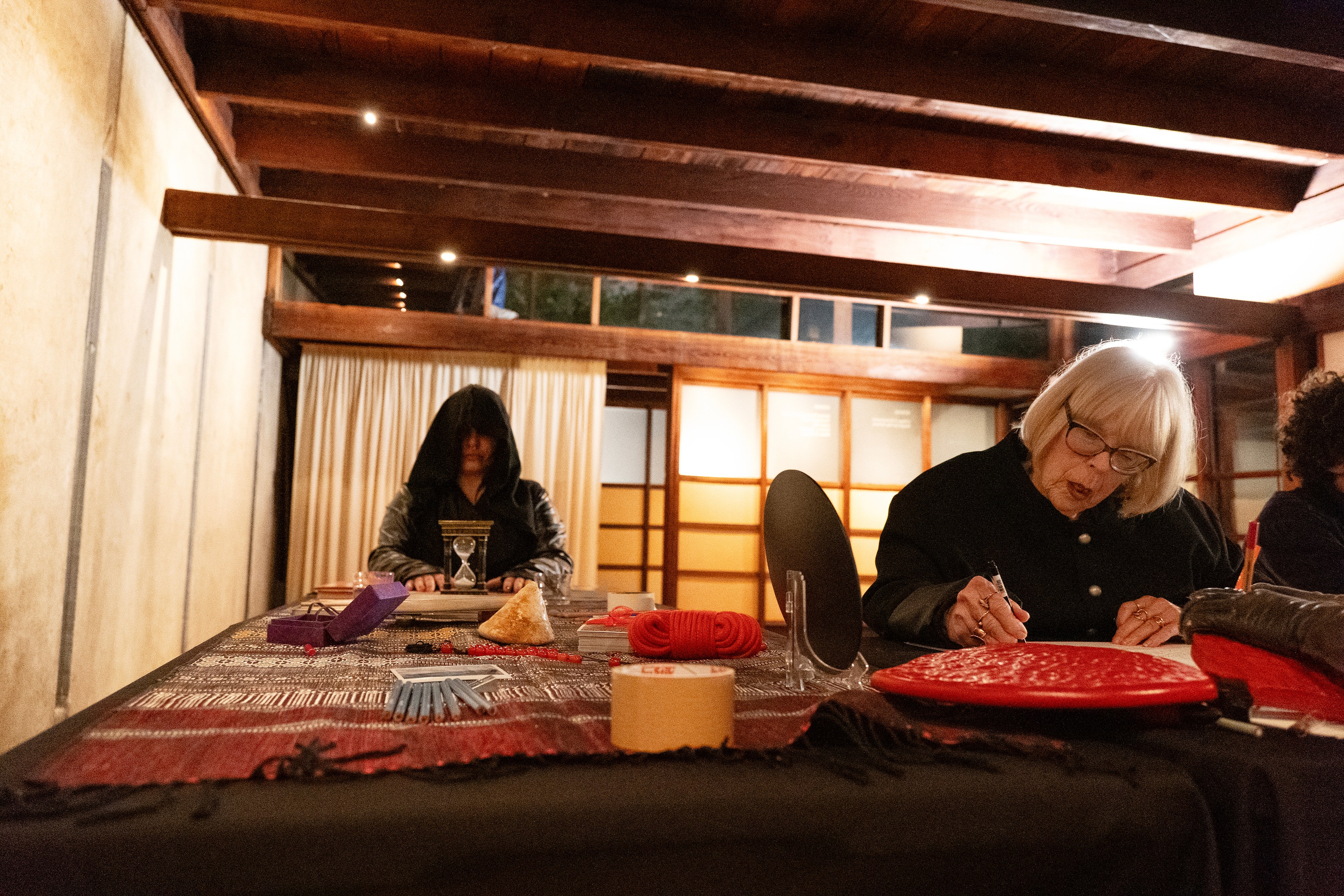 Ron Athey, Gifts of the Spirit: Automatic Writing Workshop and Performance at TV Bar, Berlin; Gidree Bawlee Foundation of Arts, Dhaka; 16/16, Lagos; Casa Pani, Mexico City; Honey's, New York; LAMYLAND, Paris; Caracol, São Paulo; Club All, Shanghai; Pejman Foundation, Tehran; Fig., Tokyo; Der TANK, Basel; SCHLOSS, Oslo; MAK Center f, photo 16