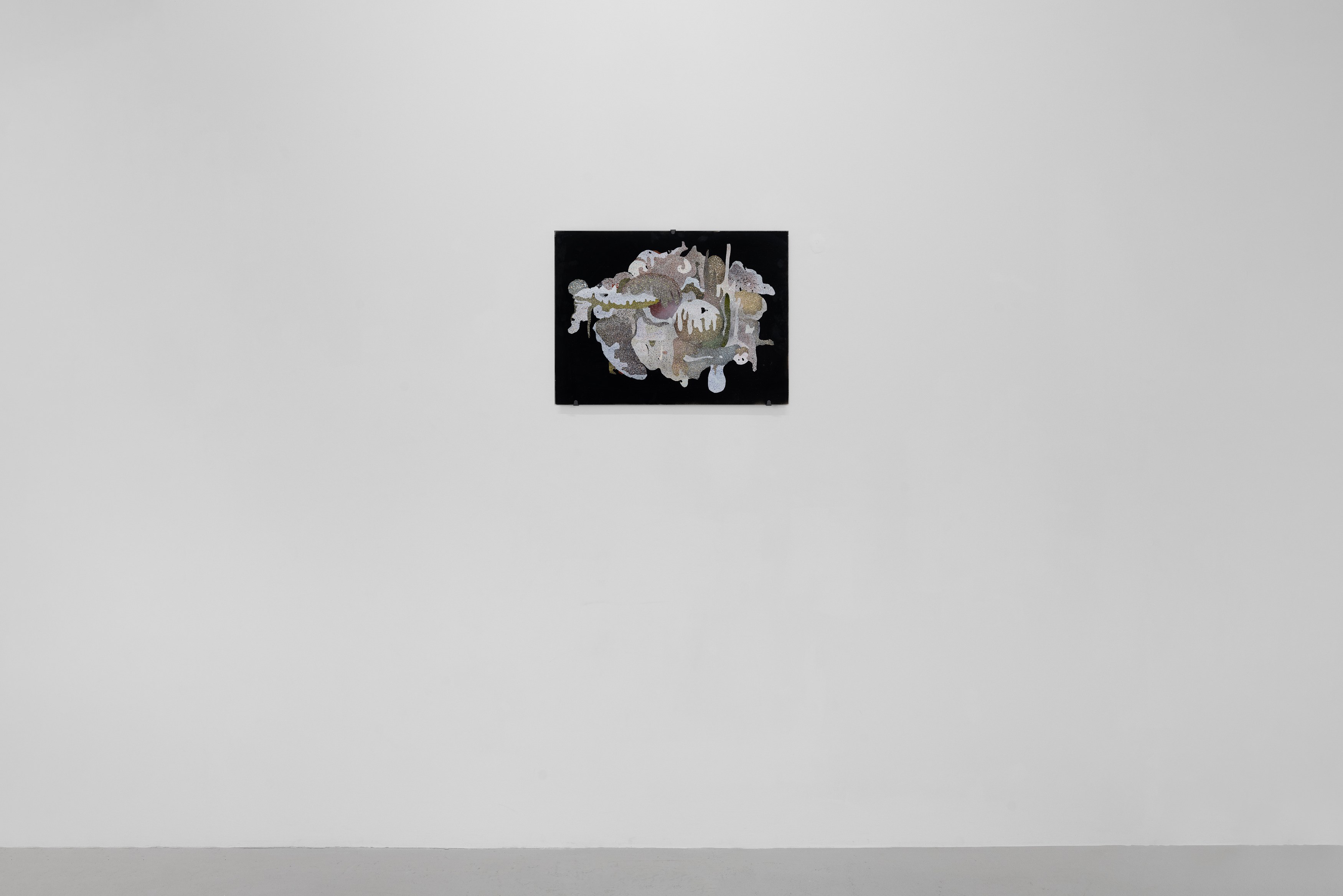 Aaron Angell, NOT ALL ON SHOW: Hinterglasmalerei & Verre églomisé 4-5/2025: ‘Organ Painting’, ‘Bamboo Organ Painting’, ‘Worm Organ Painting’, ‘Intarsia – View’, ‘Intarsia – Shut’, ‘Northern Renaissance Social Abstract Demonstration’, ‘Intarsia – Whitefly’; ‘Pig, tulip, pig, tulip, pig, tulip’; ‘Scholar – Melon’.Oribe 2-5/2025: ‘Melon – Life On Ship’, ‘Abilità Negativa’ (three versions), ‘Tray with Two Capped Heads’, ‘Tray with Clouds’, ‘Gongshi with Carbonised Panis Quadratis’; Shino Americàin & polychrome 2- at Ilenia, photo 14