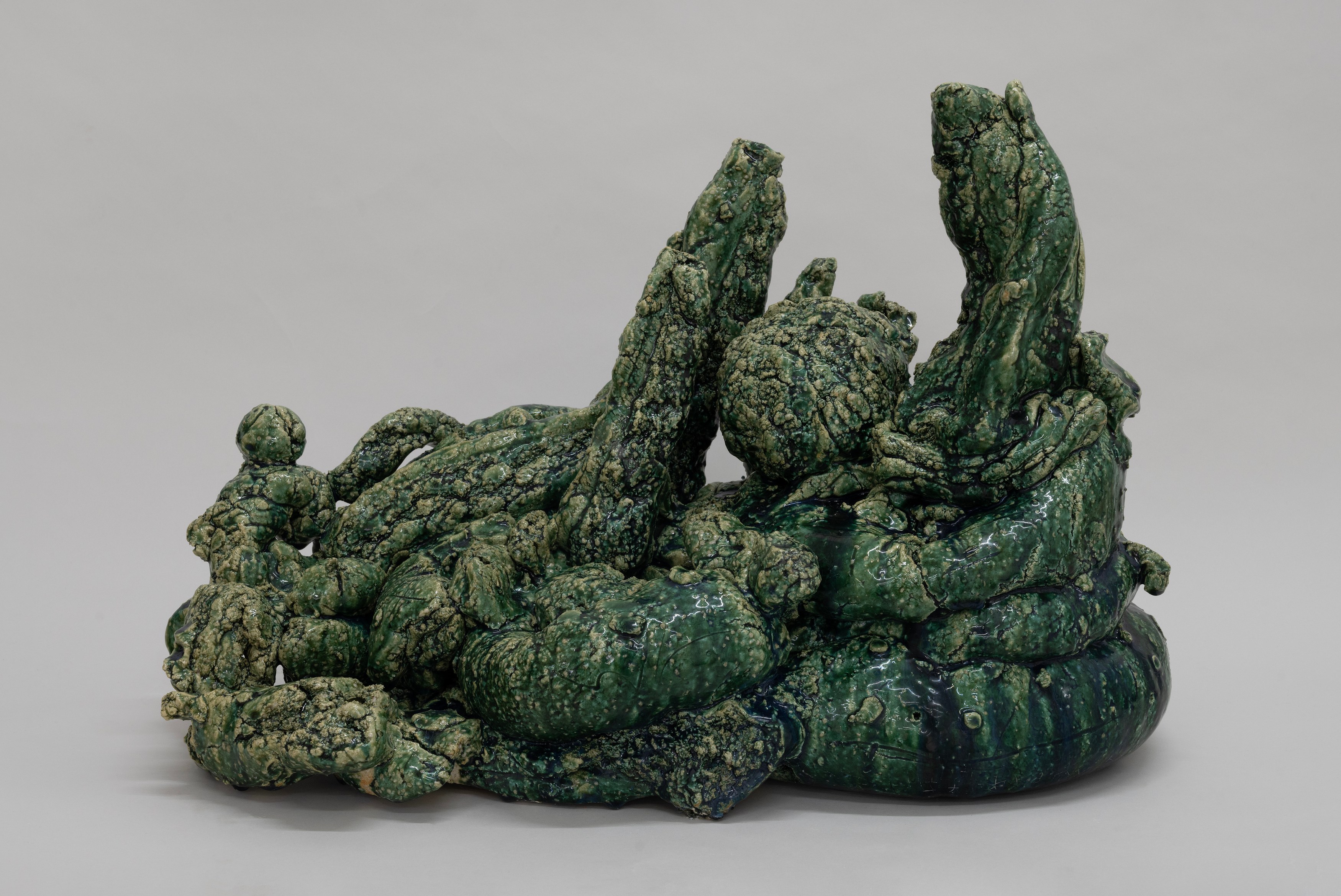 Aaron Angell, NOT ALL ON SHOW: Hinterglasmalerei & Verre églomisé 4-5/2025: ‘Organ Painting’, ‘Bamboo Organ Painting’, ‘Worm Organ Painting’, ‘Intarsia – View’, ‘Intarsia – Shut’, ‘Northern Renaissance Social Abstract Demonstration’, ‘Intarsia – Whitefly’; ‘Pig, tulip, pig, tulip, pig, tulip’; ‘Scholar – Melon’.Oribe 2-5/2025: ‘Melon – Life On Ship’, ‘Abilità Negativa’ (three versions), ‘Tray with Two Capped Heads’, ‘Tray with Clouds’, ‘Gongshi with Carbonised Panis Quadratis’; Shino Americàin & polychrome 2- at Ilenia, photo 42
