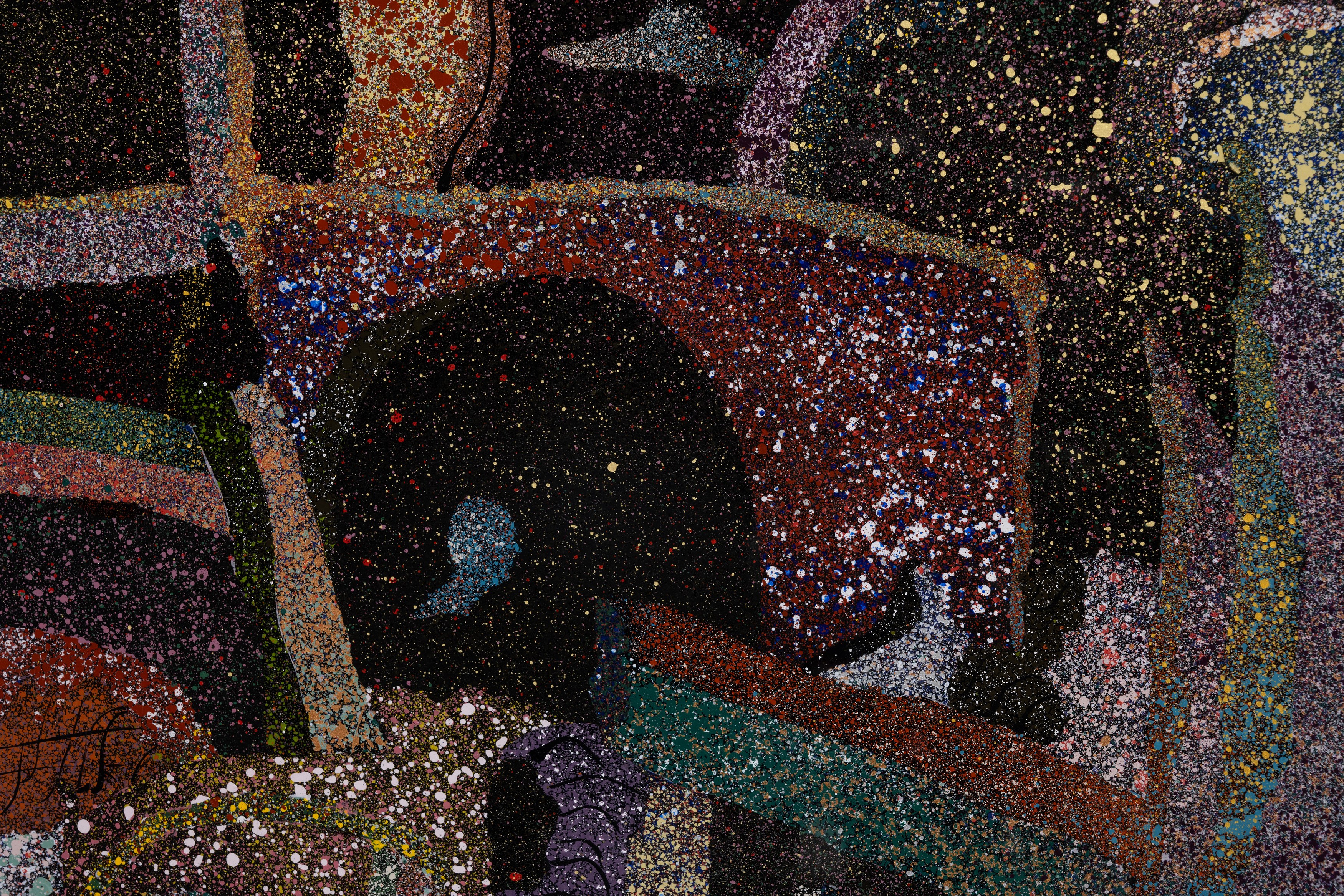 Aaron Angell, NOT ALL ON SHOW: Hinterglasmalerei & Verre églomisé 4-5/2025: ‘Organ Painting’, ‘Bamboo Organ Painting’, ‘Worm Organ Painting’, ‘Intarsia – View’, ‘Intarsia – Shut’, ‘Northern Renaissance Social Abstract Demonstration’, ‘Intarsia – Whitefly’; ‘Pig, tulip, pig, tulip, pig, tulip’; ‘Scholar – Melon’.Oribe 2-5/2025: ‘Melon – Life On Ship’, ‘Abilità Negativa’ (three versions), ‘Tray with Two Capped Heads’, ‘Tray with Clouds’, ‘Gongshi with Carbonised Panis Quadratis’; Shino Americàin & polychrome 2- at Ilenia, photo 92