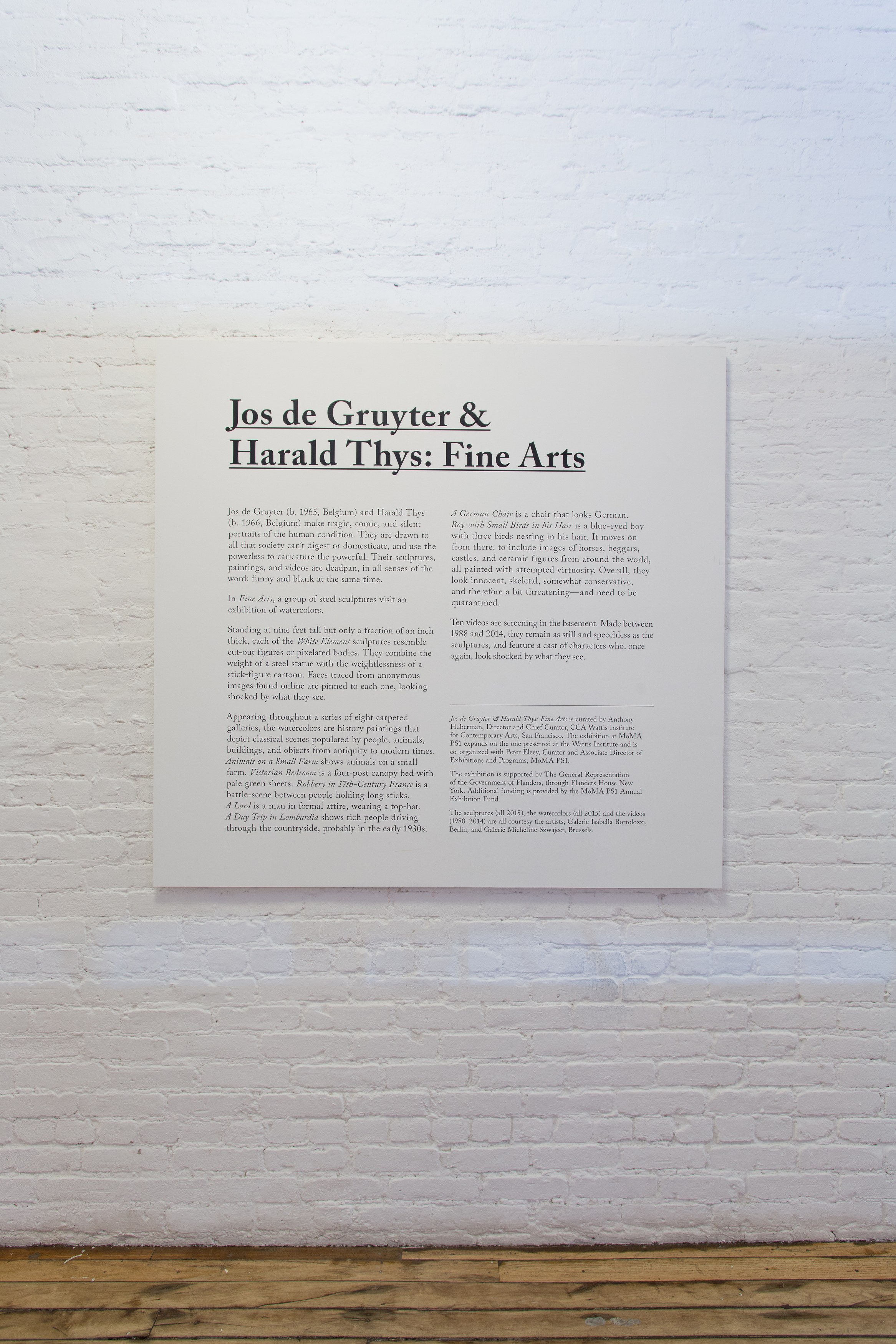 Jos de Gruyter & Harald Thys, Fine Arts at MoMA PS1, photo 51