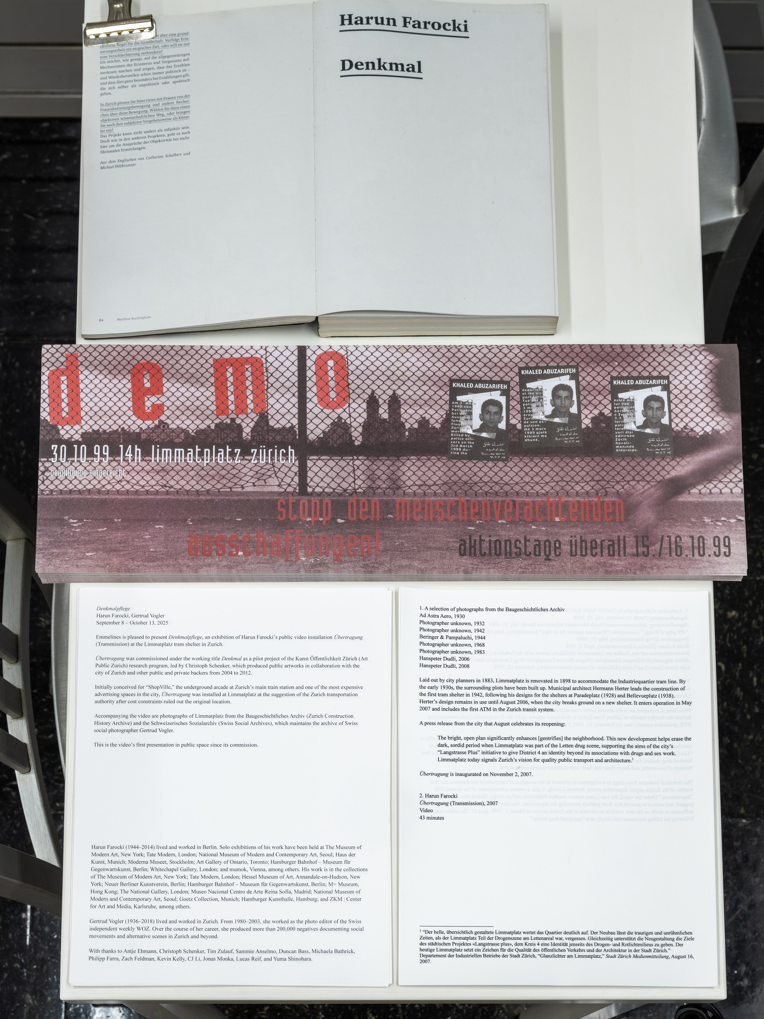 Harun Farocki, Gertrud Vogler, Denkmalpflege at Emmelines, photo 14