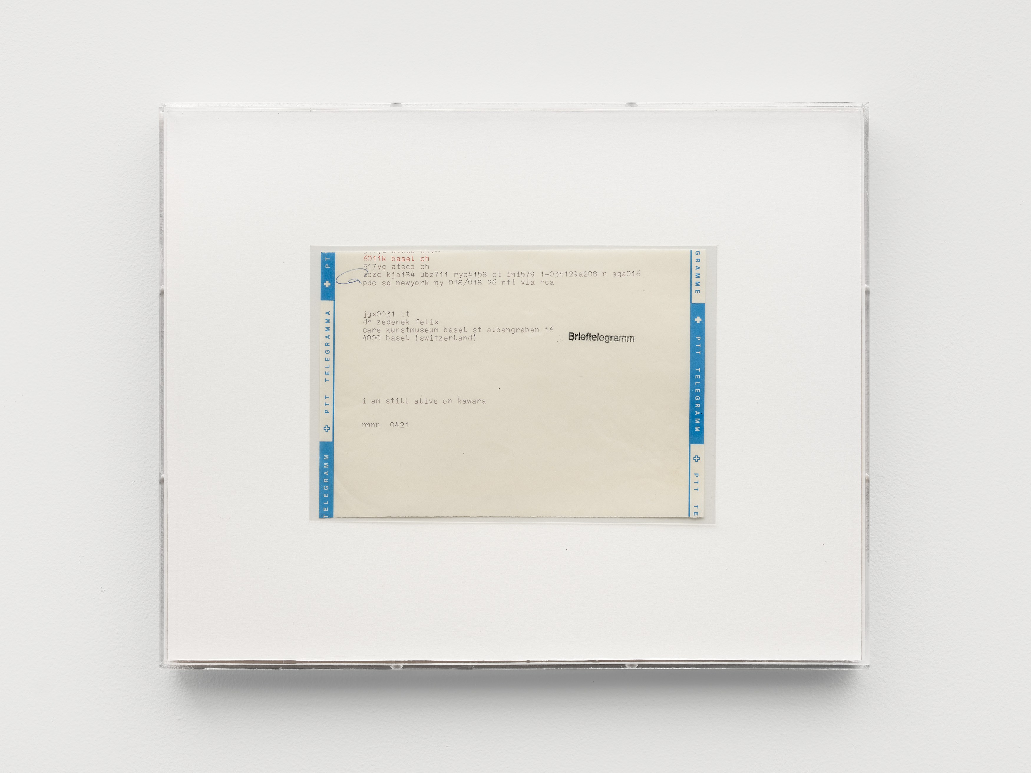 On Kawara, I Am Still Alive at Turquoise, photo 18