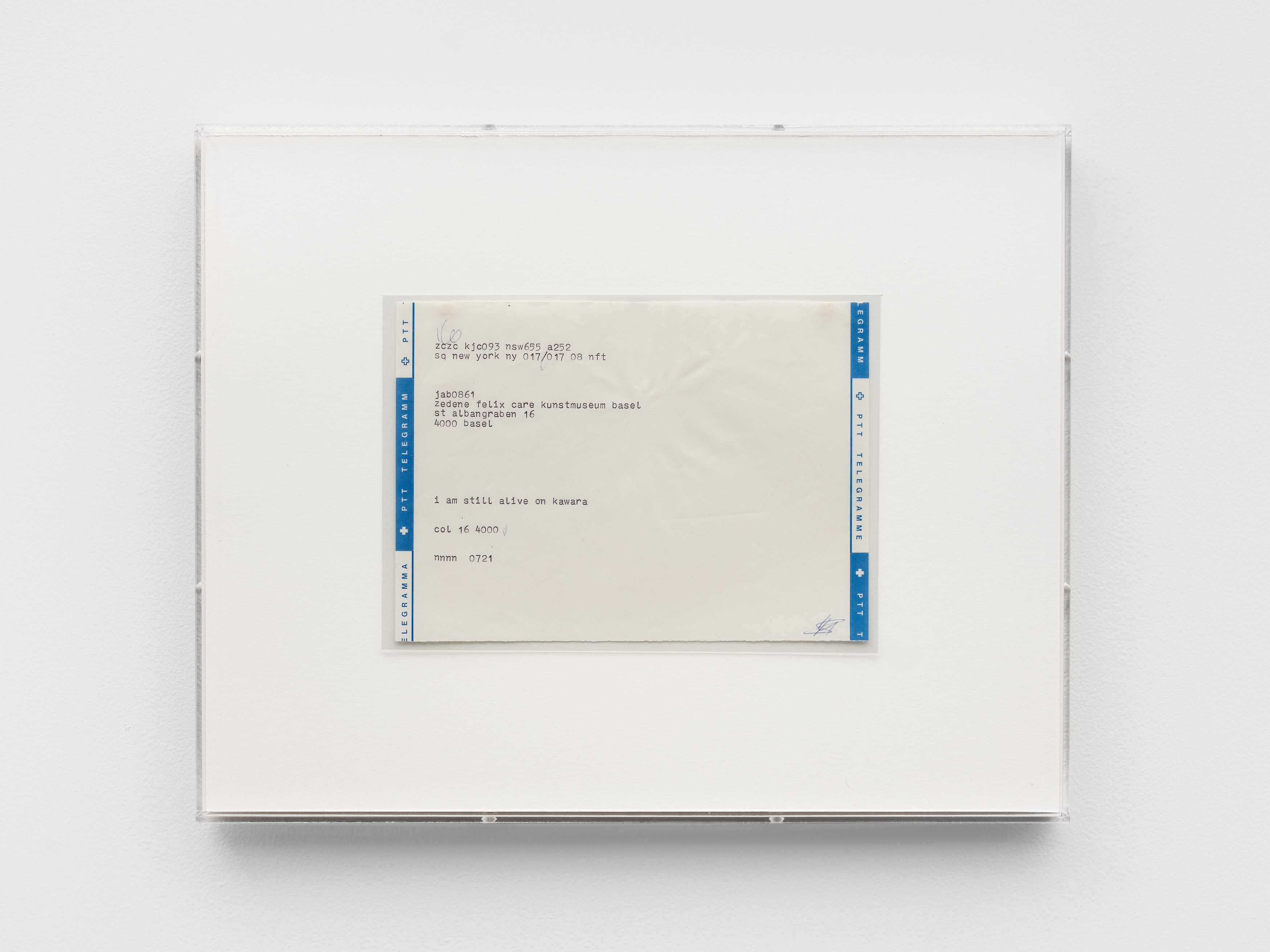 On Kawara, I Am Still Alive at Turquoise, photo 20