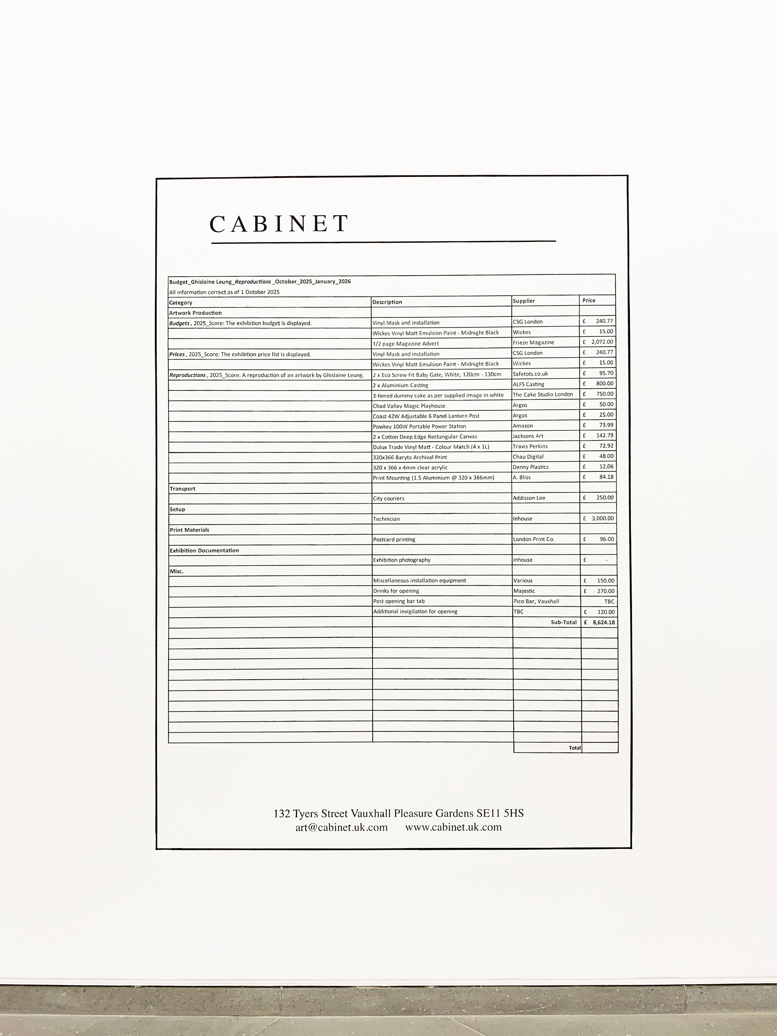 Ghislaine Leung, Reproductions at Cabinet, photo 13