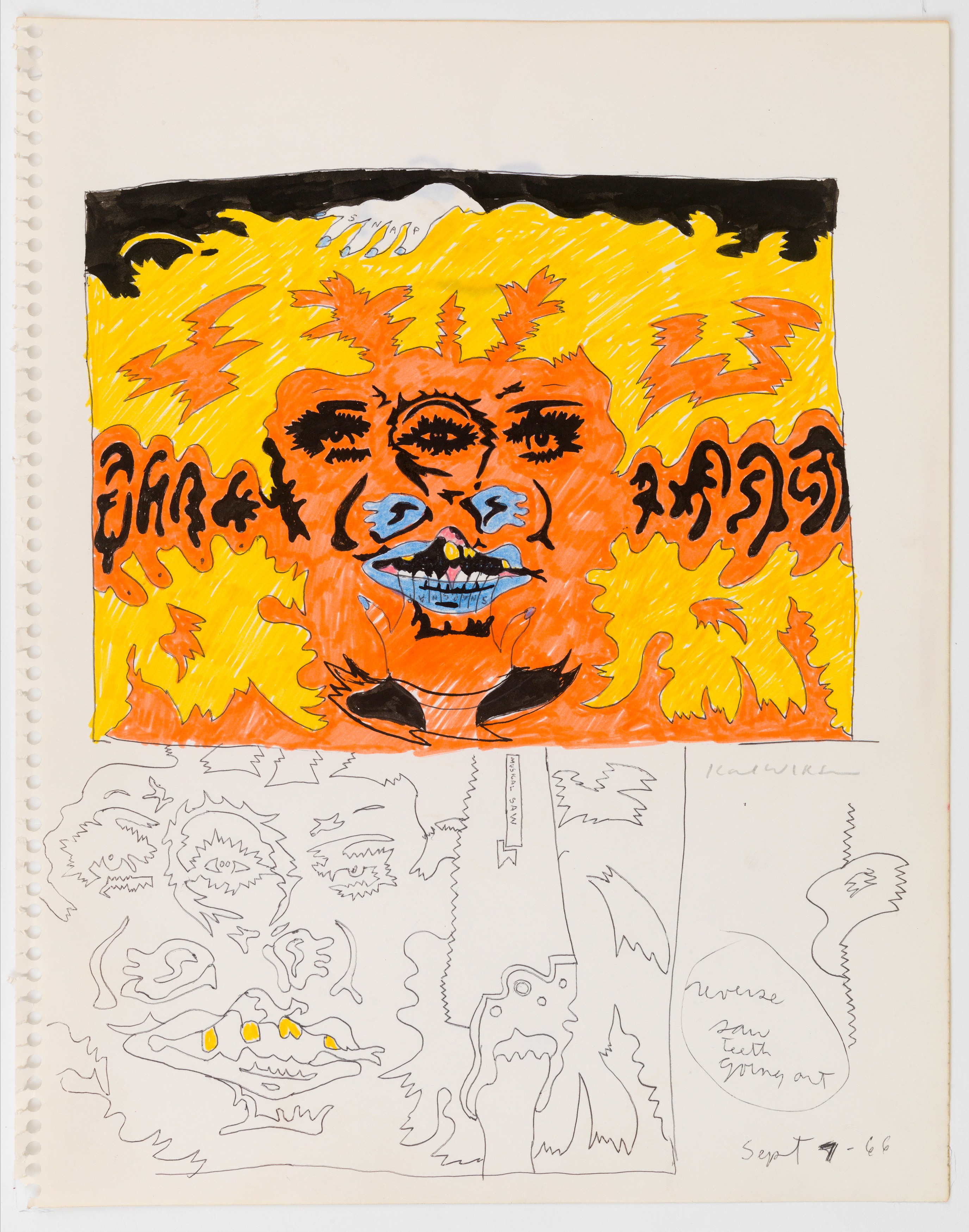 Karl Wirsum, Sideshow: Drawings from the Sixties at Derek Eller Gallery, photo 7