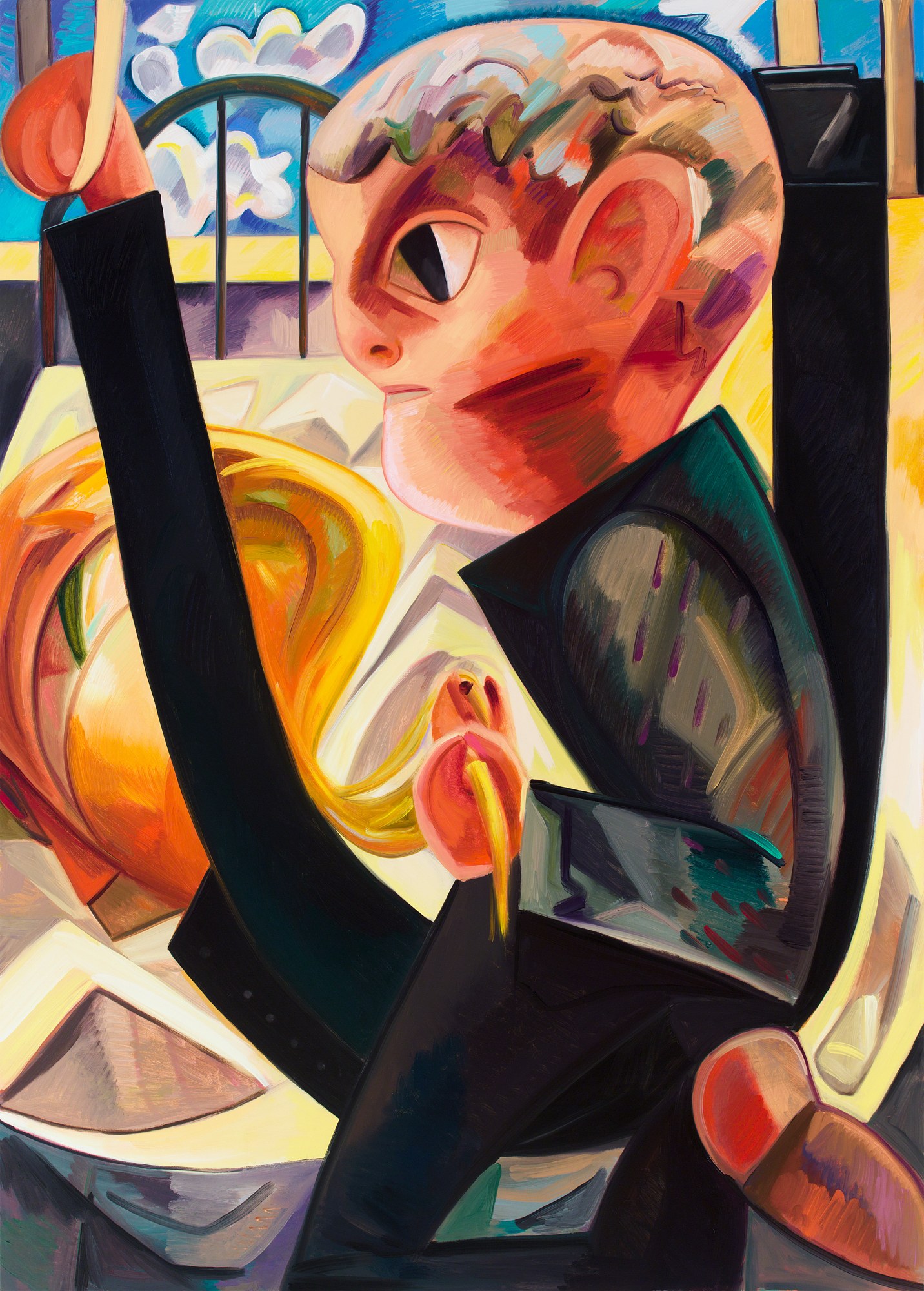 Dana Schutz, Fight in an Elevator at Petzel, photo 20