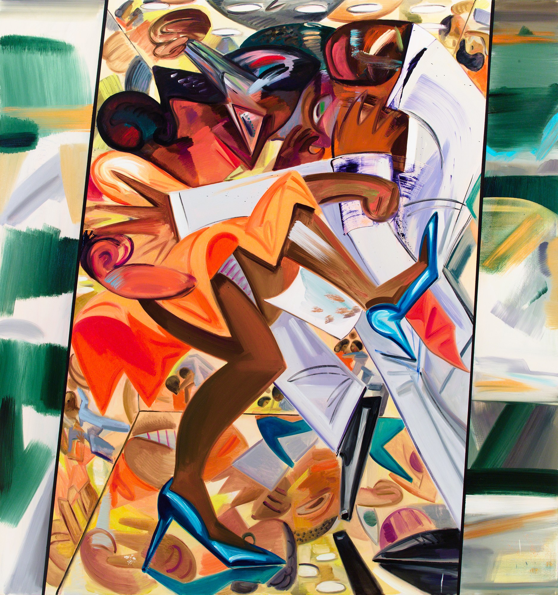 Dana Schutz, Fight in an Elevator at Petzel, photo 21