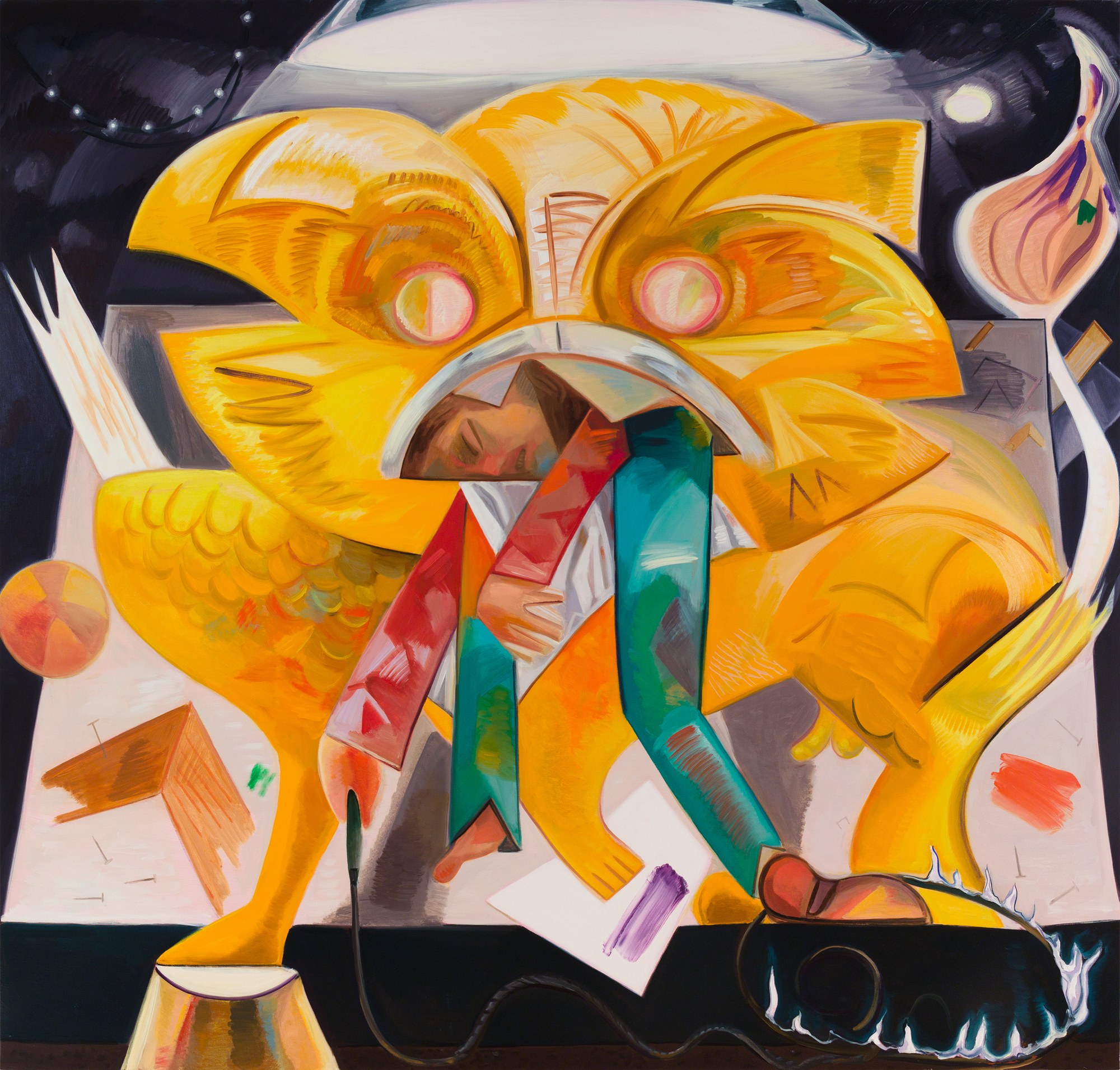 Dana Schutz, Fight in an Elevator at Petzel, photo 23