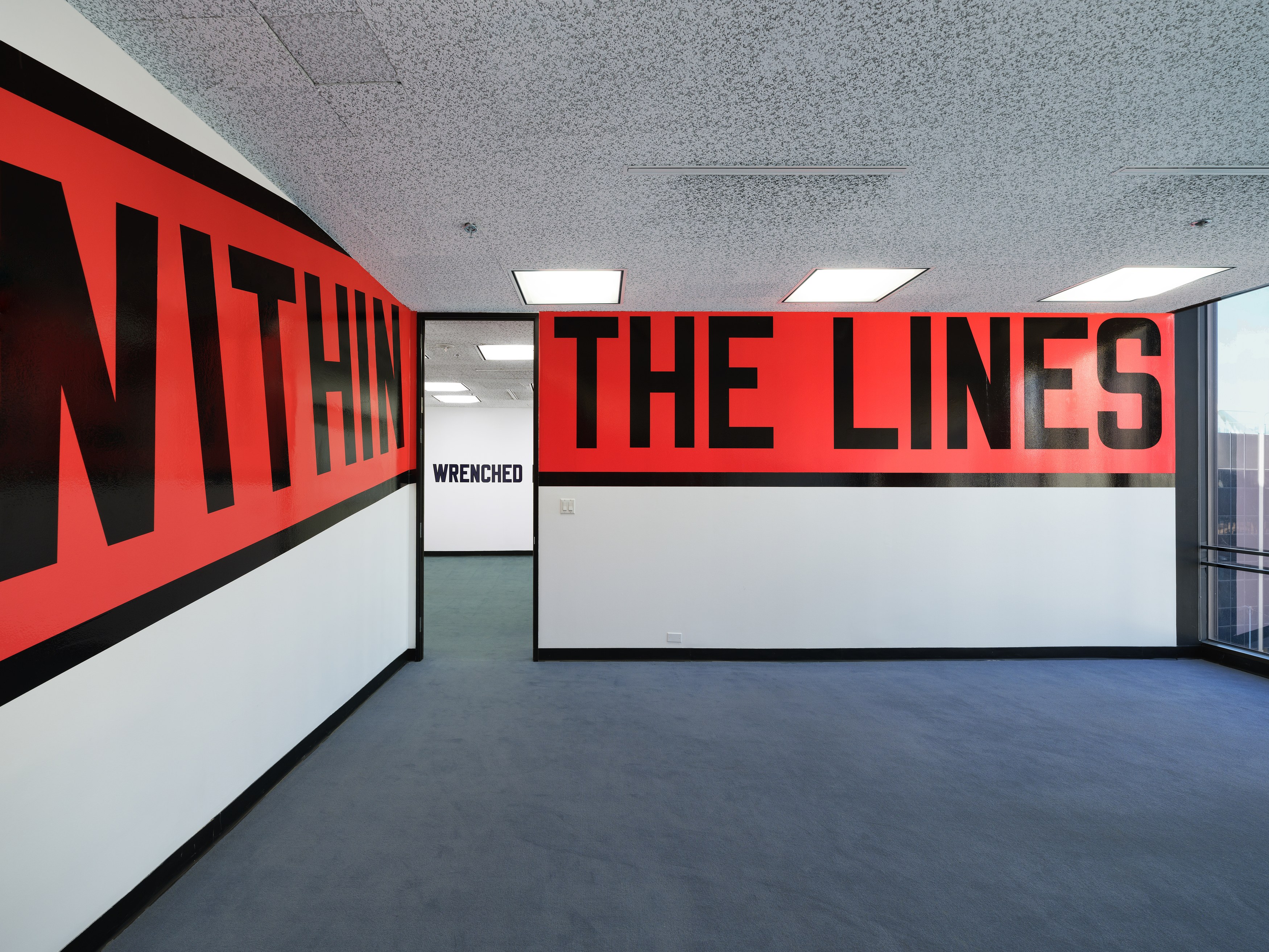 Lawrence Weiner, Wrenched Free at Manual Arts, photo 4