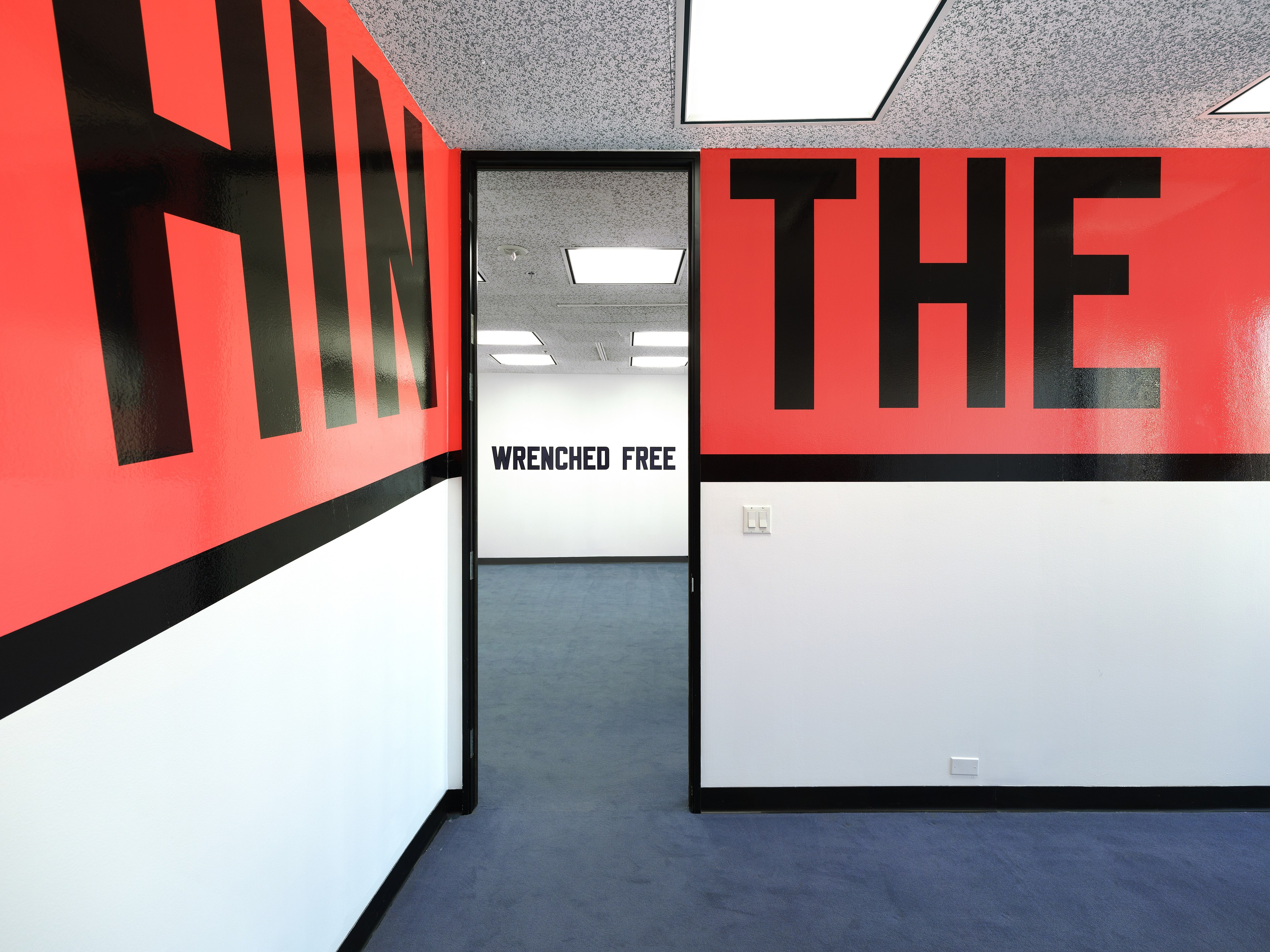 Lawrence Weiner, Wrenched Free at Manual Arts, photo 6