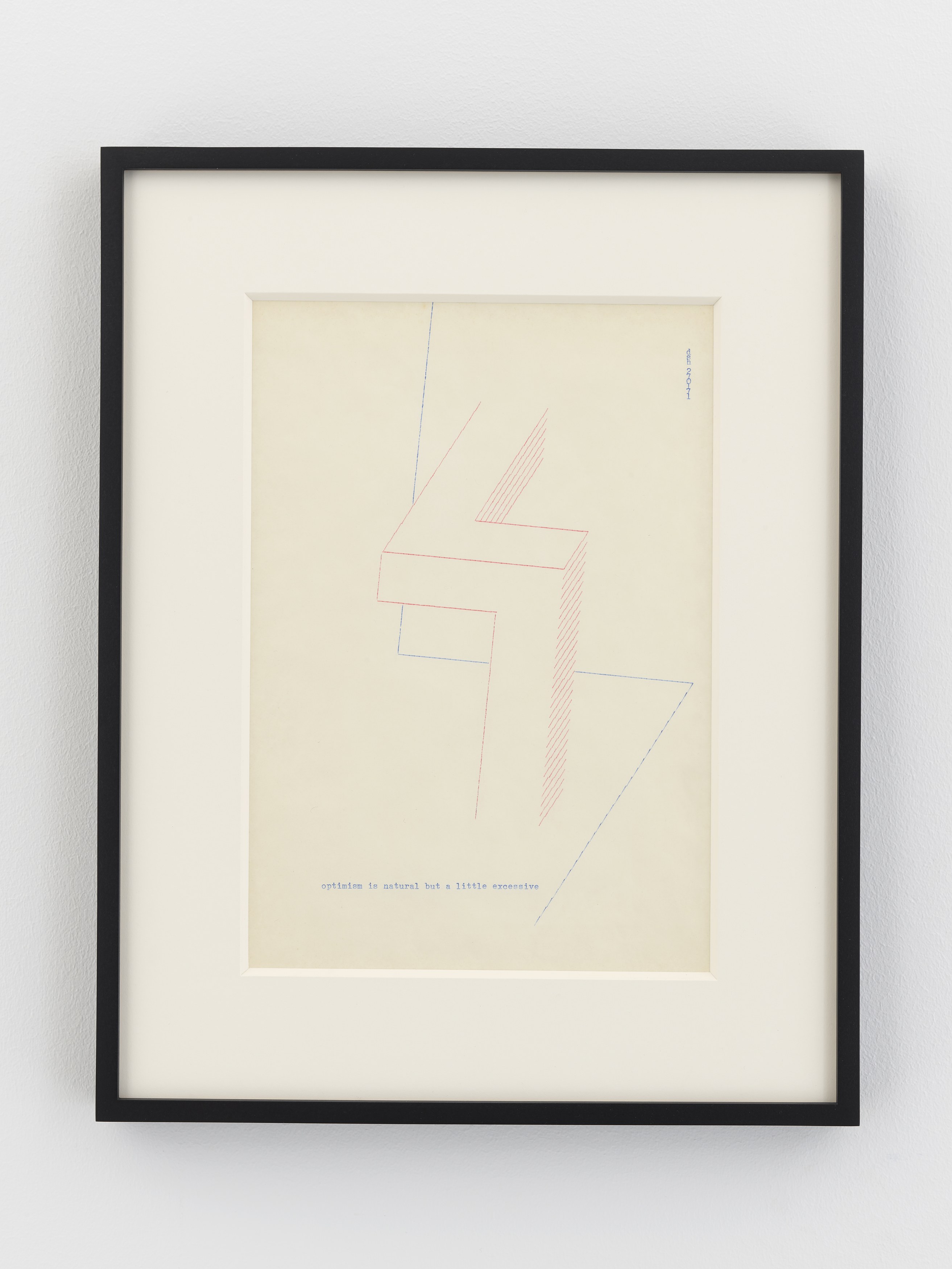 Dom Sylvester Houédard, Dsh: Optimism Is Natural but a Little Excessive at Tina, photo 17