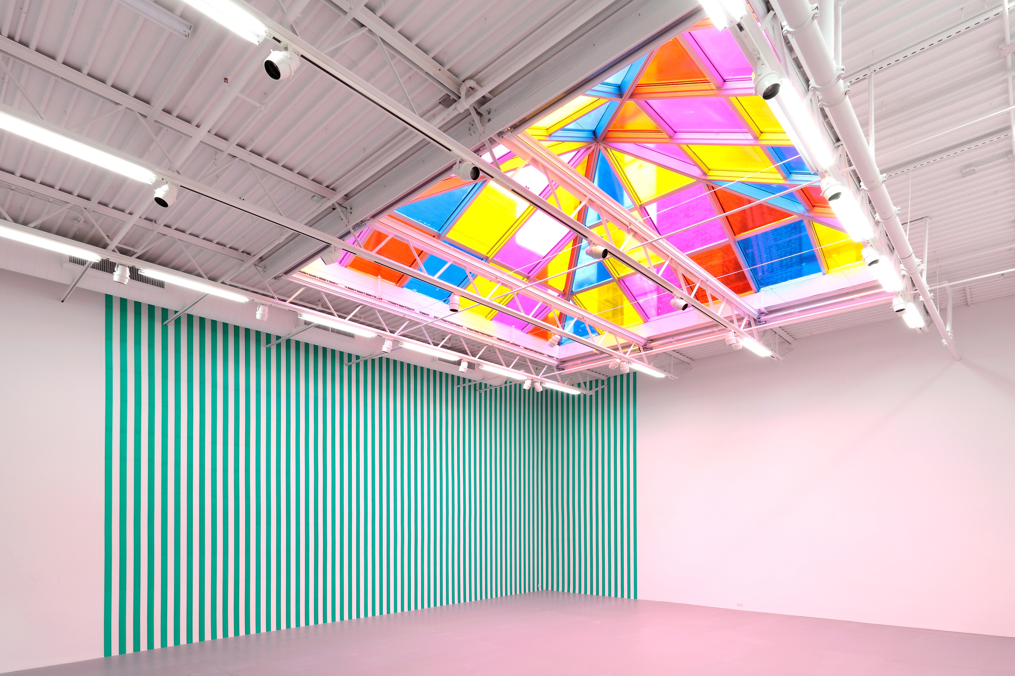 Daniel Buren, Electricity Paper Vinyl… <br>Works in Situ & Situated Works from 1968 to 2013 <br>(DEDICATED TO MICHAEL ASHER) at Petzel, photo 14