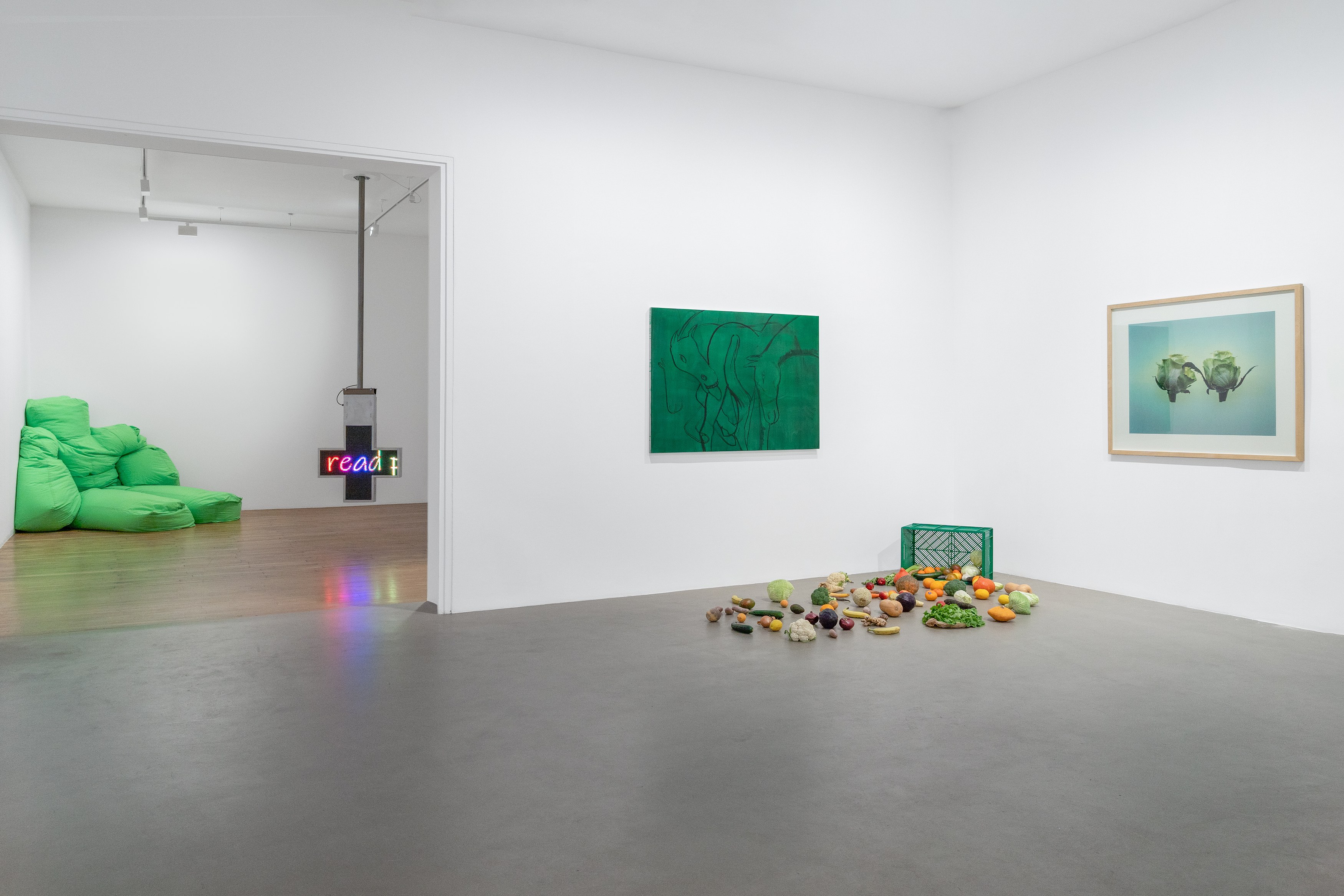 Mathis Altmann, Nina Beier, Cosima von Bonin, Marcel Broodthaers, Chiki, Roberto Cuoghi, David Douard, Ana Viktoria Dzinic, Mimosa Echard, Felix Gonzalez-Torres, Andrew J. Greene, Wade Guyton, Brook Hsu, Pierre Huyghe, Mike Kelley, Dana Lok, Jean-Luc Moulène, Amy Sillman, Haegue Yang, Heimo Zobernig, image 2 of 14