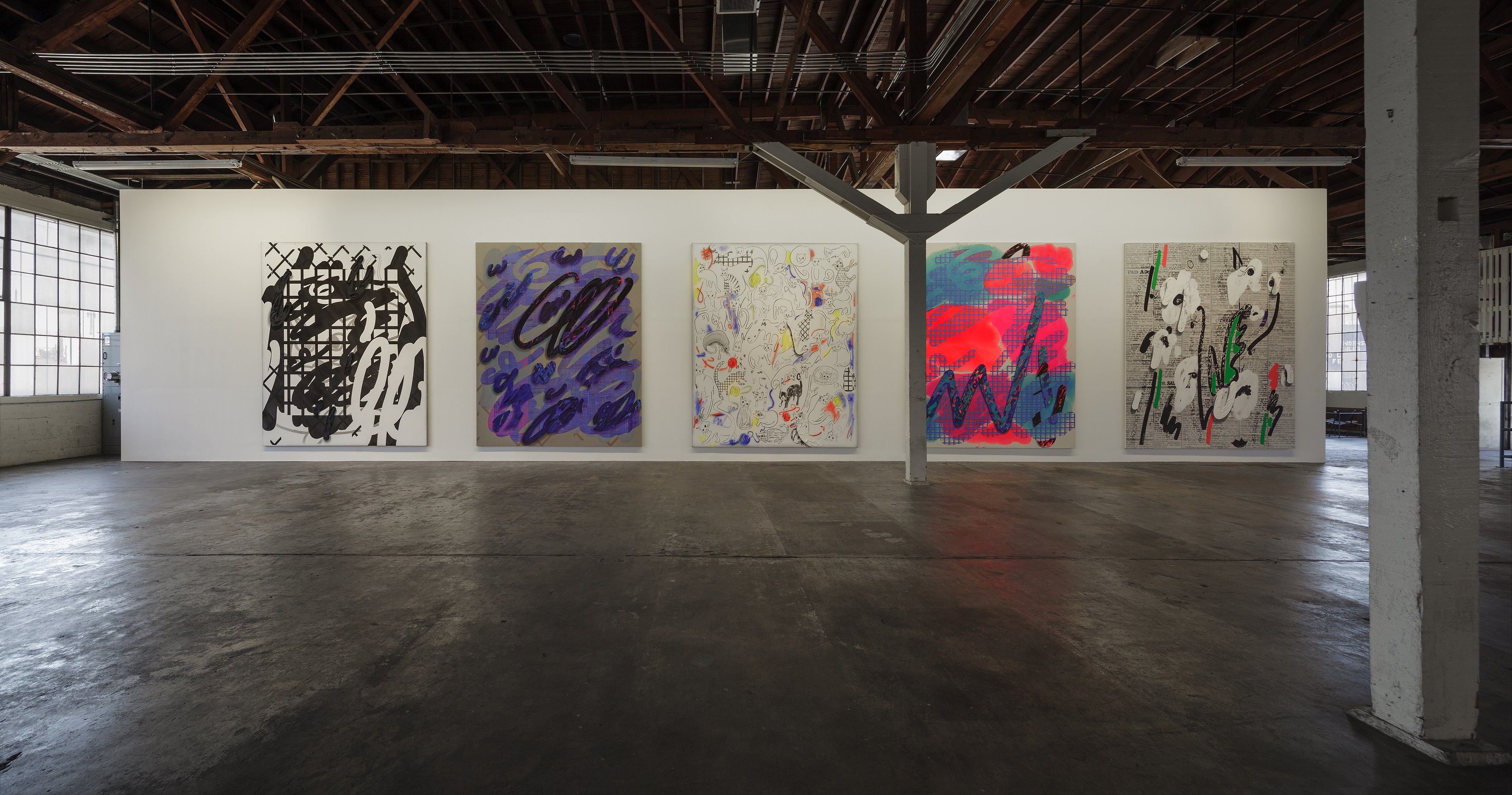 Laura Owens, 12 Paintings by Laura Owens and Ooga Booga #2 at 356 Mission, photo 12